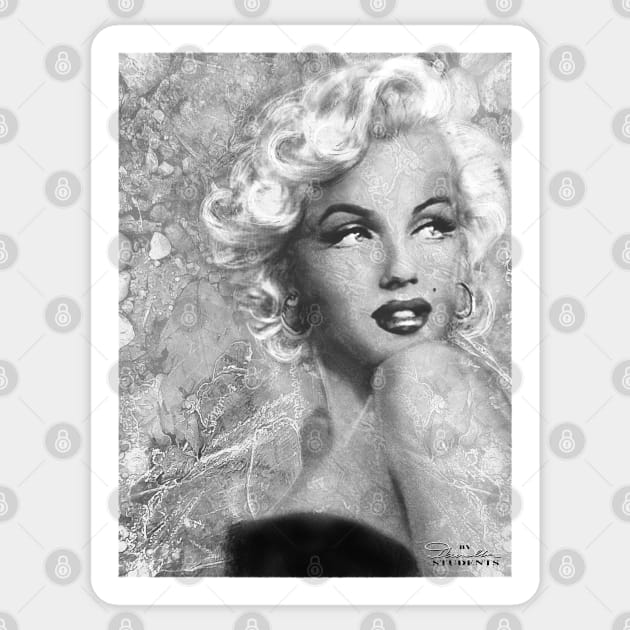 Marilyn Danella Ice bw Sticker by Theo Danella